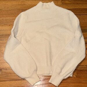 Zara Cream Ribbed Sweater